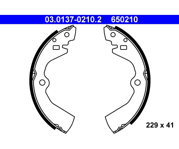 Brake Shoe Set - 03.0137-0210.2 ATE