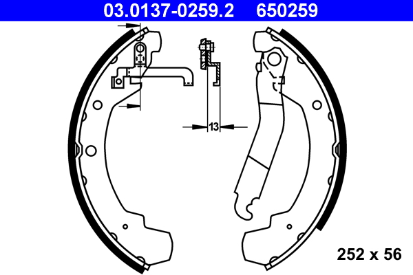 Bremsbackensatz - 03.0137-0259.2 ATE