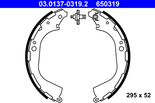 Brake Shoe Set - 03.0137-0319.2 ATE