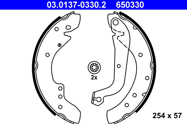 Bremsbackensatz - 03.0137-0330.2 ATE