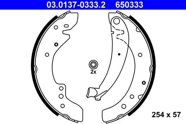 Brake Shoe Set - 03.0137-0333.2 ATE