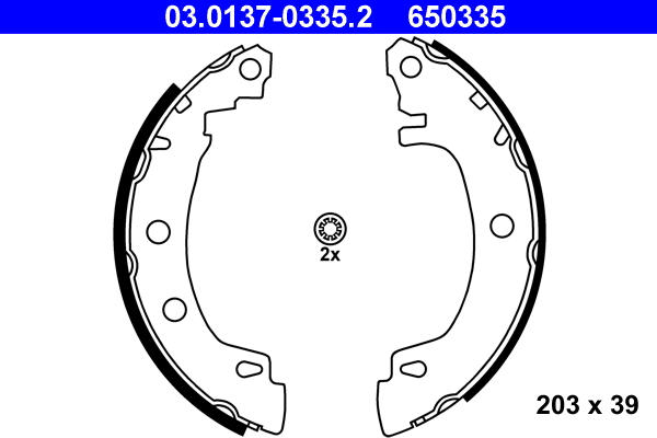 Brake Shoe Set - 03.0137-0335.2 ATE