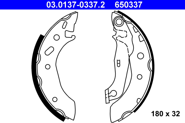 Bremsbackensatz - 03.0137-0337.2 ATE