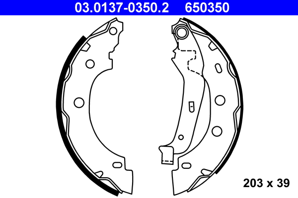 Brake Shoe Set - 03.0137-0350.2 ATE