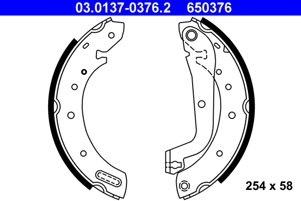 Brake Shoe Set - 03.0137-0376.2 ATE