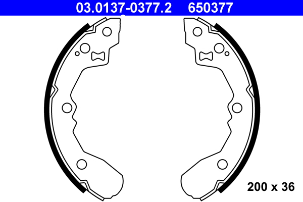 Kit ganasce freno - 03.0137-0377.2 ATE