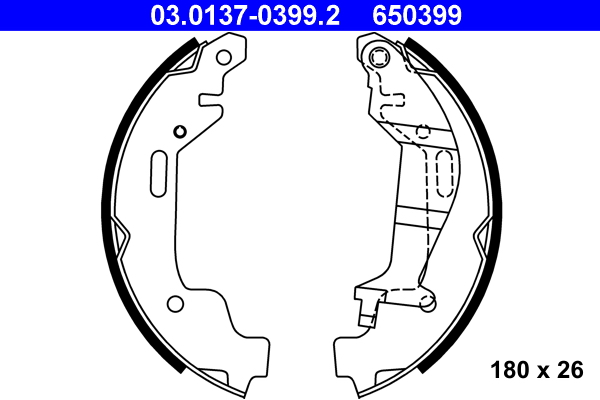 Bremsbackensatz - 03.0137-0399.2 ATE