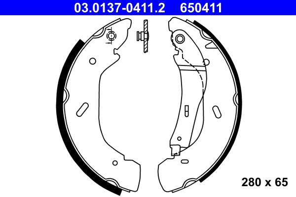 Bremsbackensatz - 03.0137-0411.2 ATE