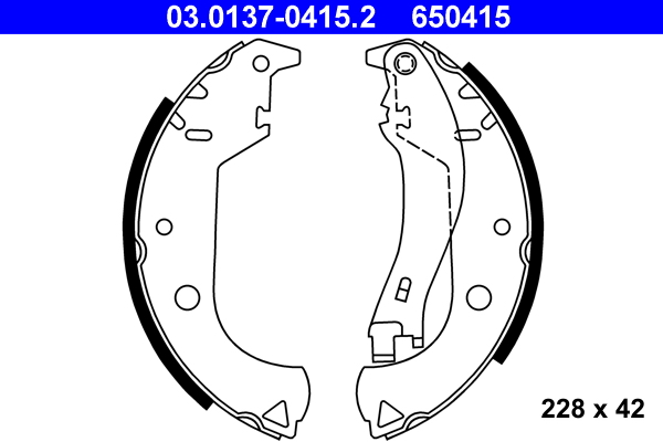 Kit ganasce freno - 03.0137-0415.2 ATE