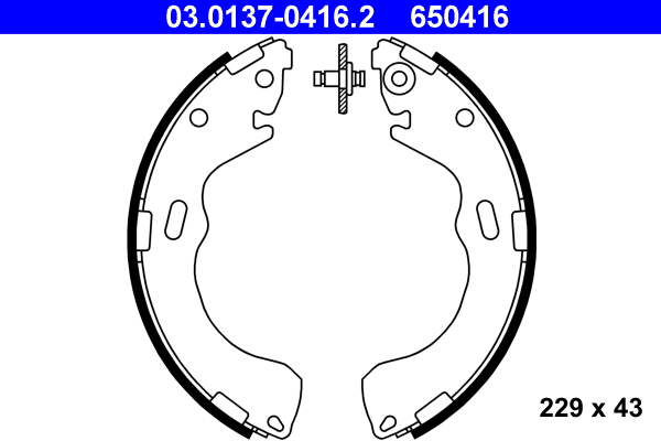 Brake Shoe Set - 03.0137-0416.2 ATE