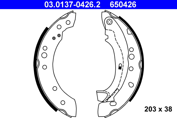 Brake Shoe Set - 03.0137-0426.2 ATE