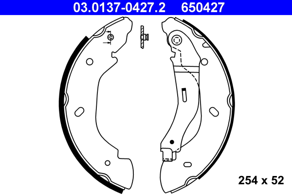Brake Shoe Set - 03.0137-0427.2 ATE