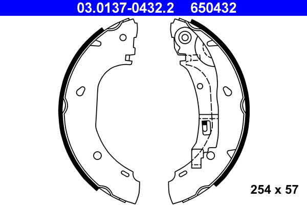 Brake Shoe Set - 03.0137-0432.2 ATE