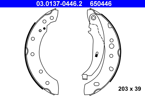 Kit ganasce freno - 03.0137-0446.2 ATE