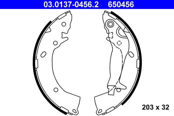 Brake Shoe Set - 03.0137-0456.2 ATE