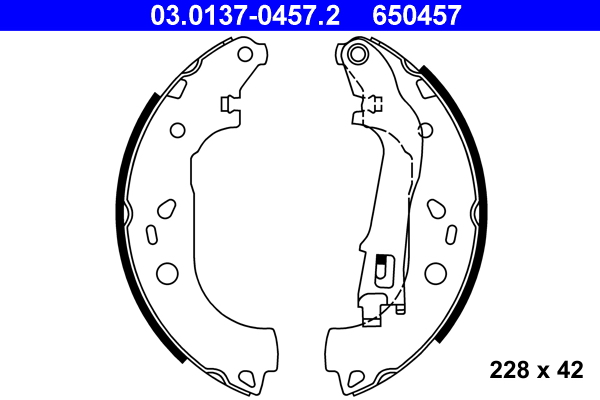 Kit ganasce freno - 03.0137-0457.2 ATE