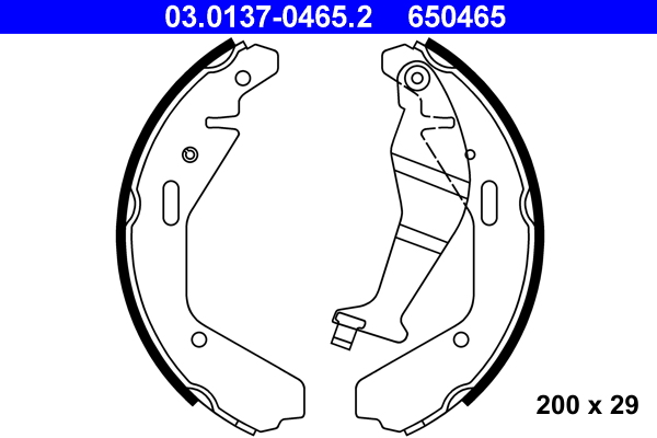 Brake Shoe Set - 03.0137-0465.2 ATE