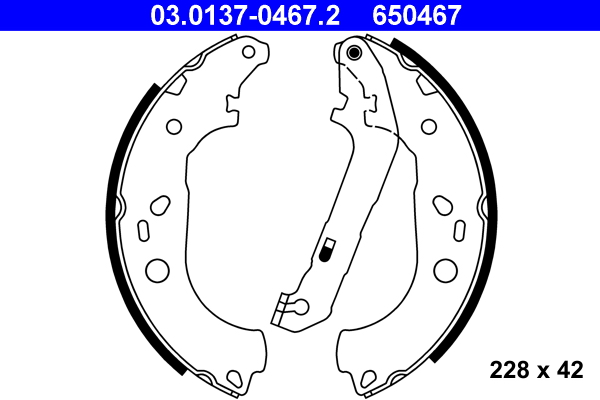 Kit ganasce freno - 03.0137-0467.2 ATE