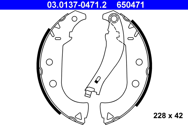 Brake Pad Set, disc brake - 13.0460-5528.2 ATE