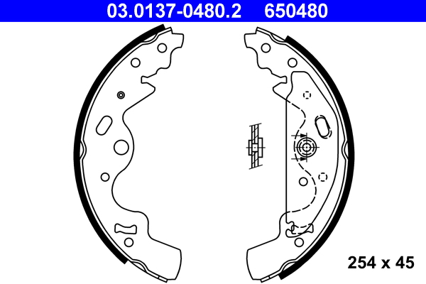 Brake Shoe Set - 03.0137-0480.2 ATE