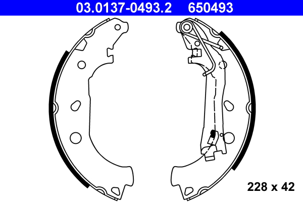 Bremsbackensatz - 03.0137-0493.2 ATE