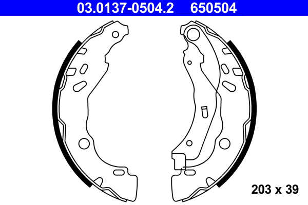Kit ganasce freno - 03.0137-0504.2 ATE