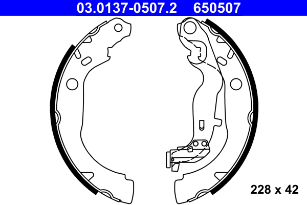 Brake Shoe Set - 03.0137-0507.2 ATE