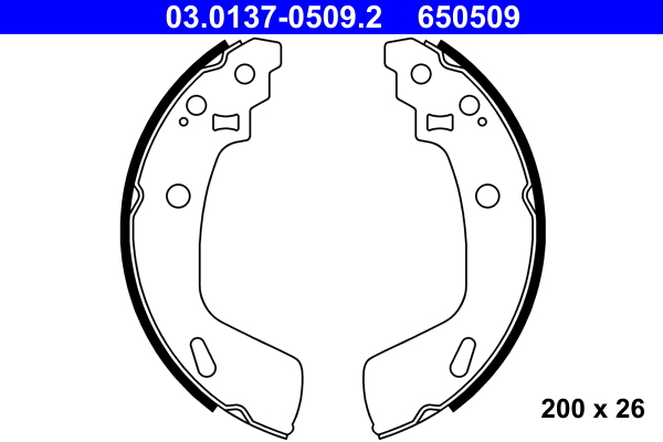 Brake Shoe Set - 03.0137-0509.2 ATE