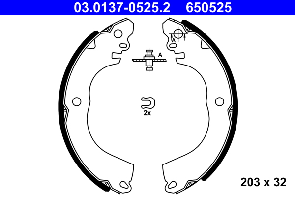 Kit ganasce freno - 03.0137-0525.2 ATE