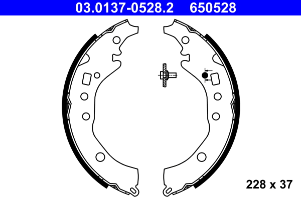Brake Shoe Set - 03.0137-0528.2 ATE