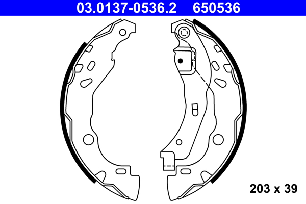 Kit ganasce freno - 03.0137-0536.2 ATE