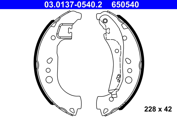 Brake Shoe Set - 03.0137-0540.2 ATE