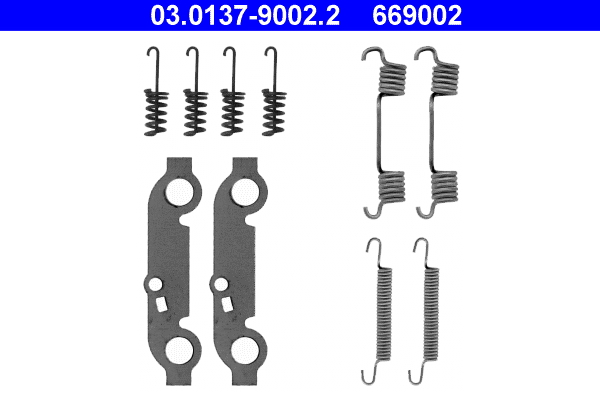 Accessory Kit, parking brake shoes - 03.0137-9002.2 ATE