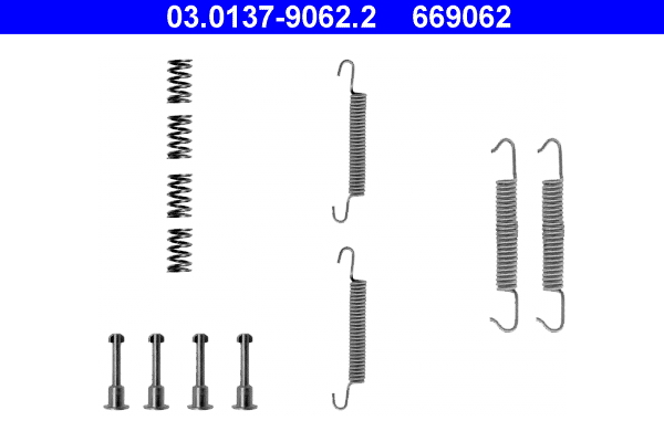 Kit accessori, Ganasce freno stazionamento - 03.0137-9062.2 ATE