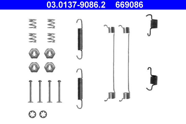 Kit accessori, Ganasce freno - 03.0137-9086.2 ATE