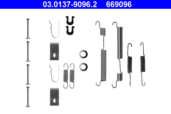 Kit accessori, Ganasce freno - 03.0137-9096.2 ATE