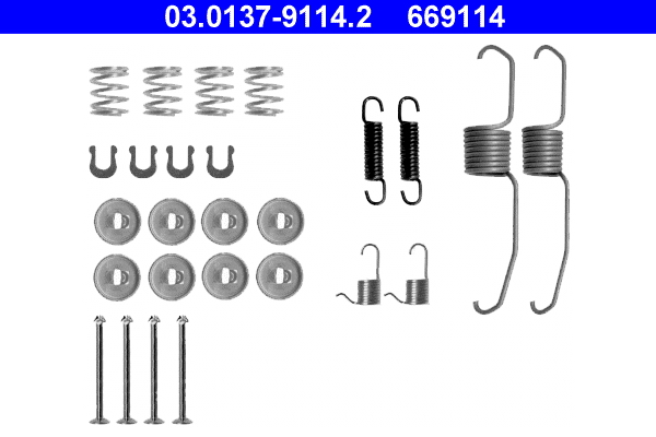 Kit accessori, Ganasce freno - 03.0137-9114.2 ATE
