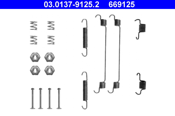Kit accessori, Ganasce freno - 03.0137-9125.2 ATE