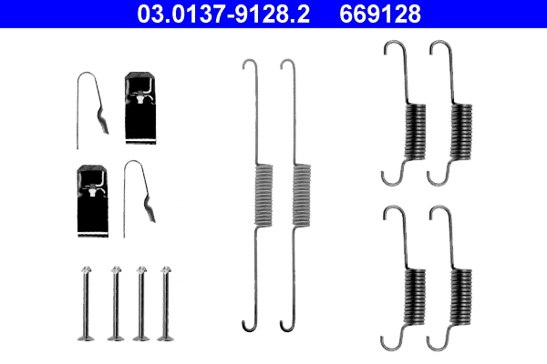 Kit accessori, Ganasce freno - 03.0137-9128.2 ATE
