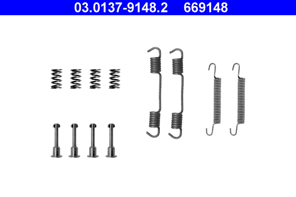 Accessory Kit, parking brake shoes - 03.0137-9148.2 ATE