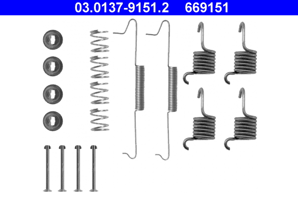 Kit accessori, Ganasce freno - 03.0137-9151.2 ATE