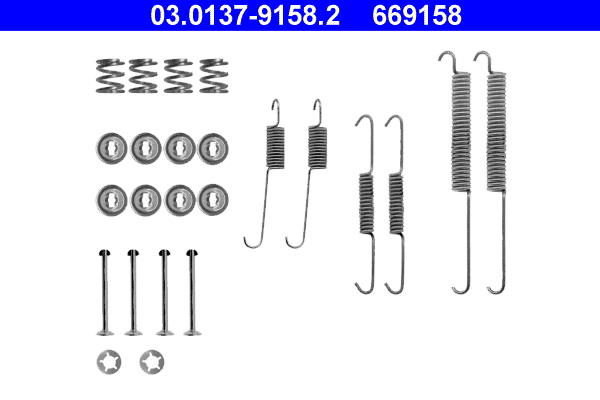 Kit accessori, Ganasce freno - 03.0137-9158.2 ATE