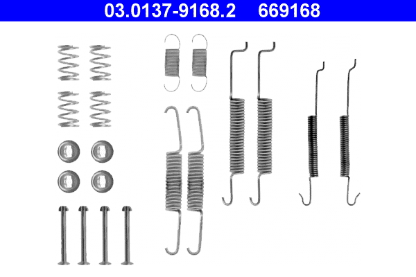 Kit accessori, Ganasce freno - 03.0137-9168.2 ATE