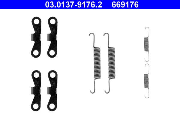 Accessory Kit, parking brake shoes - 03.0137-9176.2 ATE