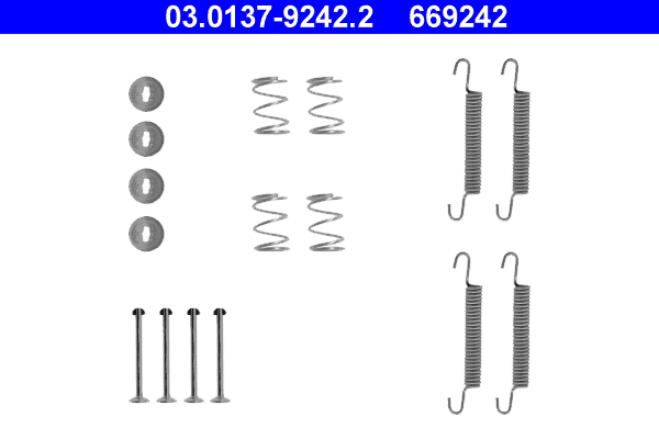 Accessory Kit, parking brake shoes - 03.0137-9242.2 ATE