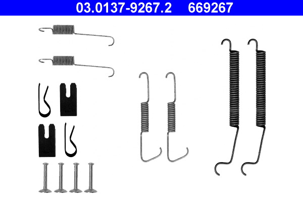 Kit accessori, Ganasce freno - 03.0137-9267.2 ATE