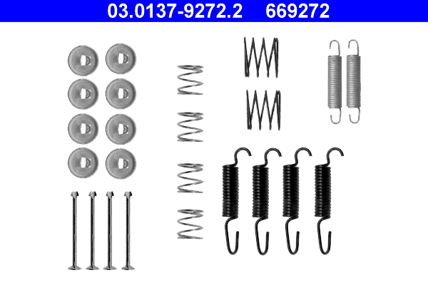 Accessory Kit, parking brake shoes - 03.0137-9272.2 ATE