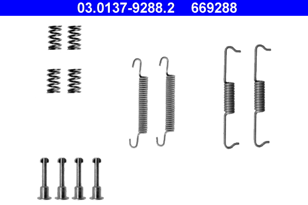 Accessory Kit, parking brake shoes - 03.0137-9288.2 ATE