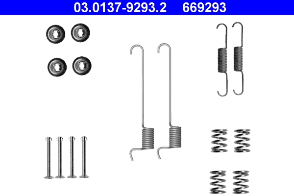Accessory Kit, parking brake shoes - 03.0137-9293.2 ATE