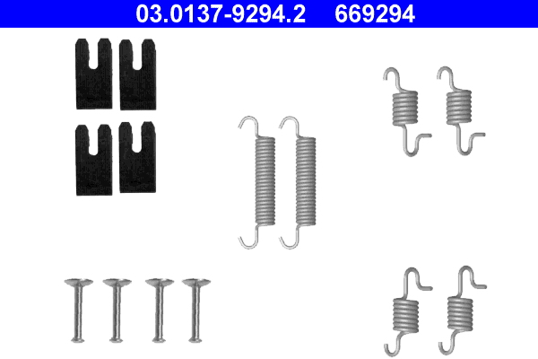 Accessory Kit, parking brake shoes - 03.0137-9294.2 ATE